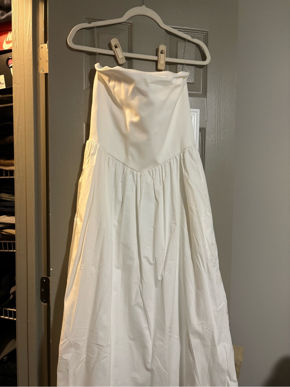 Altar'd State White A-Line Full Strapless dress